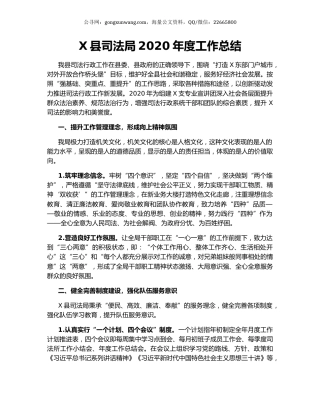 X县司法局2020年度工作总结.docx