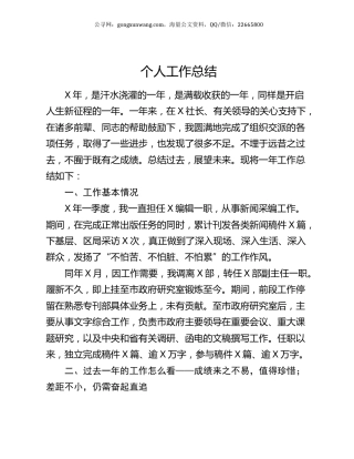 个人工作总结.docx