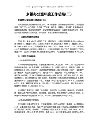 乡镇办公室年度工作总结(二).docx