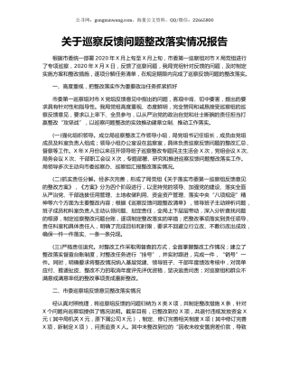 关于巡察反馈问题整改落实情况报告.docx