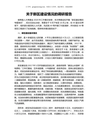 关于新区建设情况的调研报告.docx