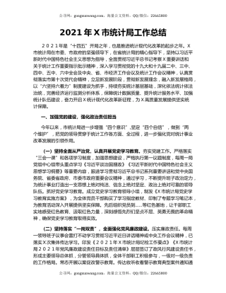 2021年X市统计局工作总结.docx