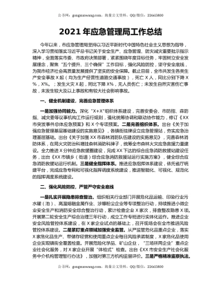 2021年应急管理局工作总结.docx