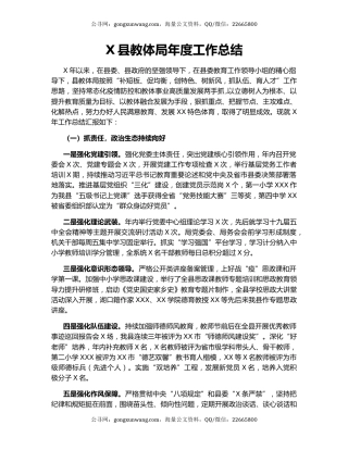 X县教体局年度工作总结.docx