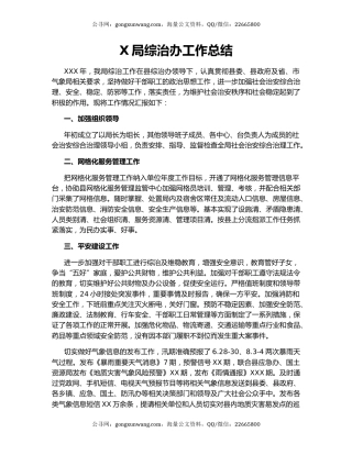 X局综治办工作总结.docx