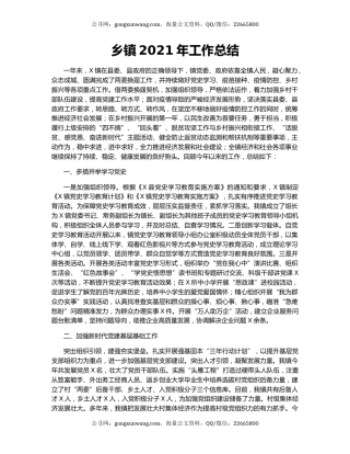 乡镇2021年工作总结.docx