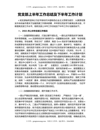 党支部上半年工作总结及下半年工作计划.docx