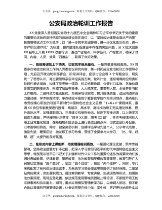公安局政治轮训工作报告.docx