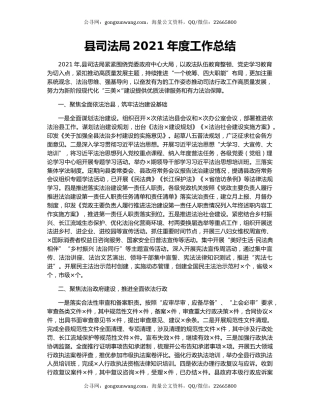 县司法局2021年度工作总结.docx