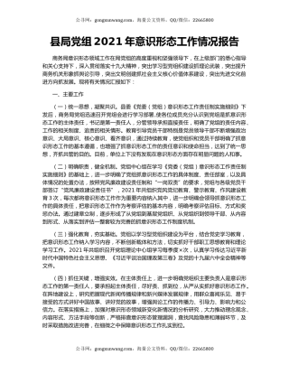 县局党组2021年意识形态工作情况报告.docx