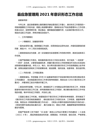 县应急管理局2021年意识形态工作总结.docx