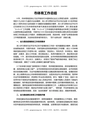 市体育工作总结.docx