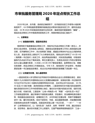 市审批服务管理局2020年定点帮扶工作总结.docx