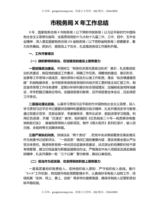 市税务局X年工作总结.docx