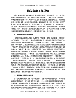 海关年度工作总结（2）.docx