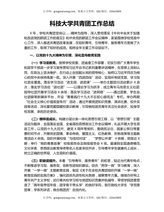 科技大学共青团工作总结（2）.docx