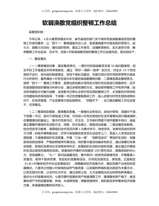 软弱涣散党组织整顿工作总结.docx