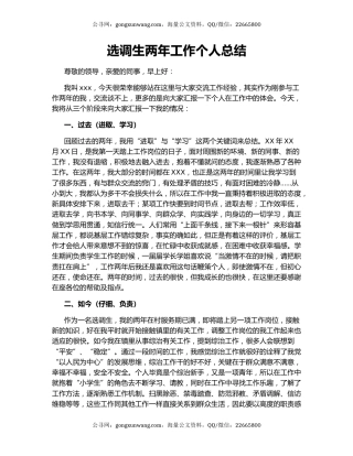 选调生两年工作个人总结.docx