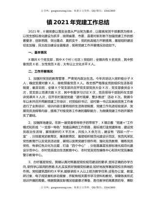 镇2021年党建工作总结.docx