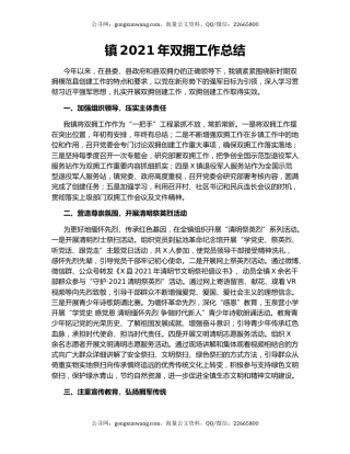 镇2021年双拥工作总结.docx