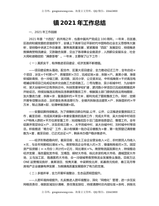 镇2021年工作总结.docx