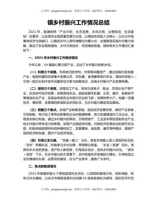 镇乡村振兴工作情况总结.docx