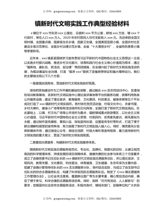 镇新时代文明实践工作典型经验材料.docx
