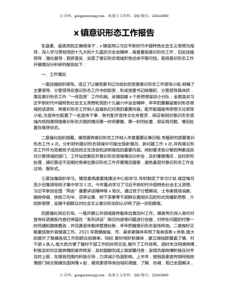 x镇意识形态工作报告