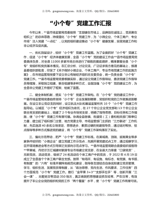 “小个专”党建工作汇报（2）