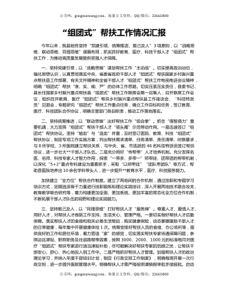 “组团式”帮扶工作情况汇报