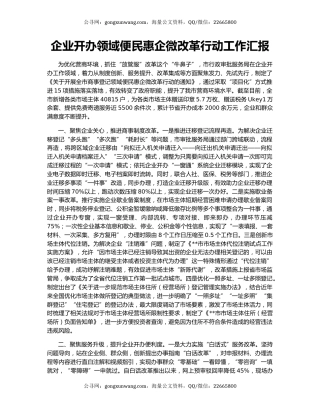 企业开办领域便民惠企微改革行动工作汇报