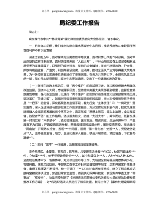 局纪委工作报告