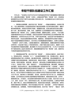 年轻干部队伍建设工作汇报（2）