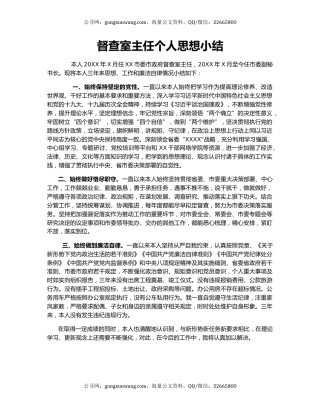 督查室主任个人思想小结