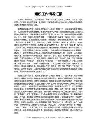 组织工作情况汇报