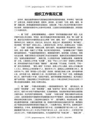 组织工作情况汇报（4）