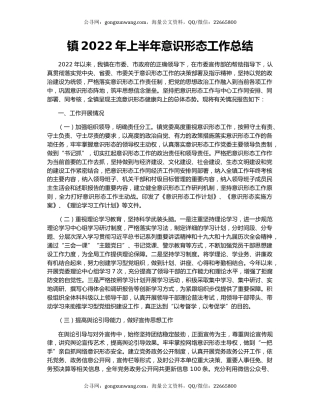 镇2022年上半年意识形态工作总结