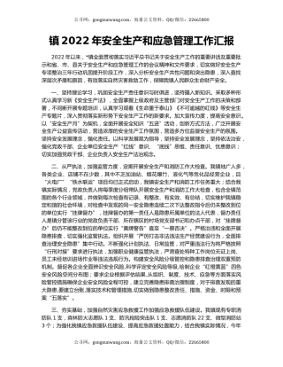 镇2022年安全生产和应急管理工作汇报