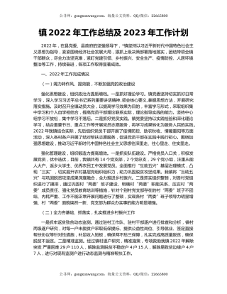 镇2022年工作总结及2023年工作计划（10） (3)