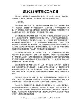 镇2022年度重点工作汇报（2）