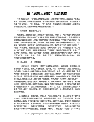 镇“思想大解放”活动总结
