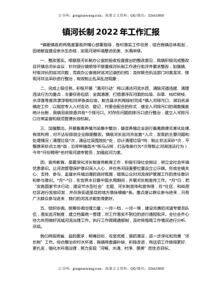 镇河长制2022年工作汇报