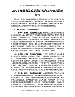 2023年某市发改局意识形态工作情况总结报告