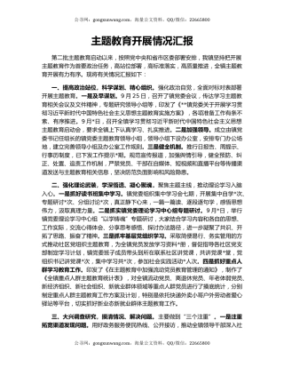 主题教育开展情况汇报