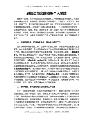 到信访局实践锻炼个人总结