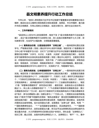 县文明素养提升行动工作总结