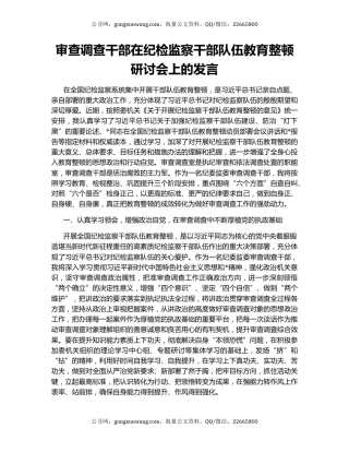 审查调查干部在纪检监察干部队伍教育整顿研讨会上的发言