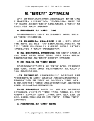 镇“扫黄打非”工作情况汇报