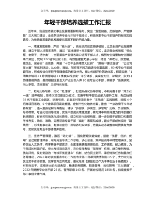 年轻干部培养选拔工作汇报（3）