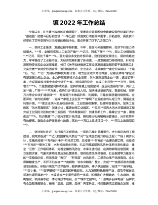 镇2022年工作总结（2）